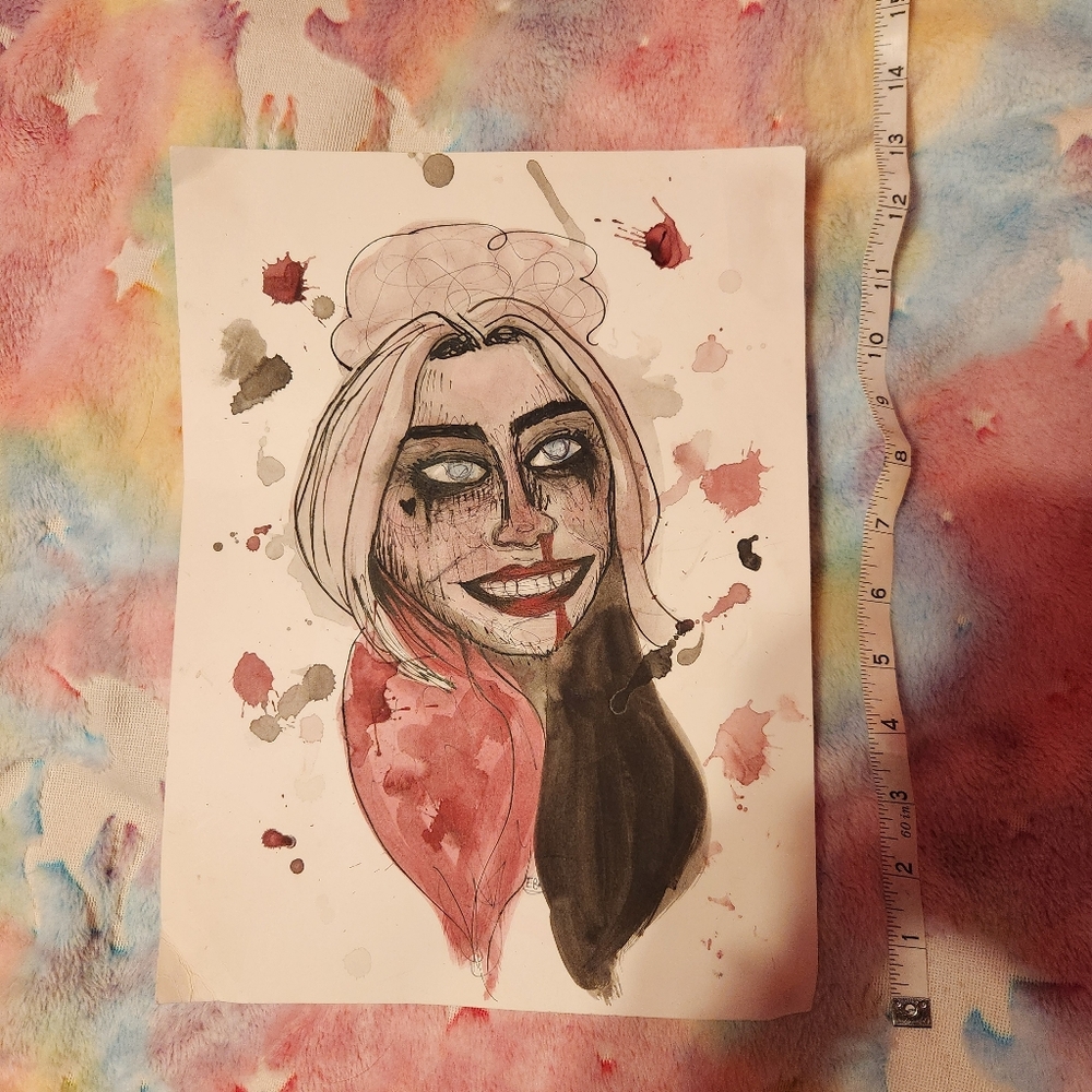Original Harley Quinn Painted Art